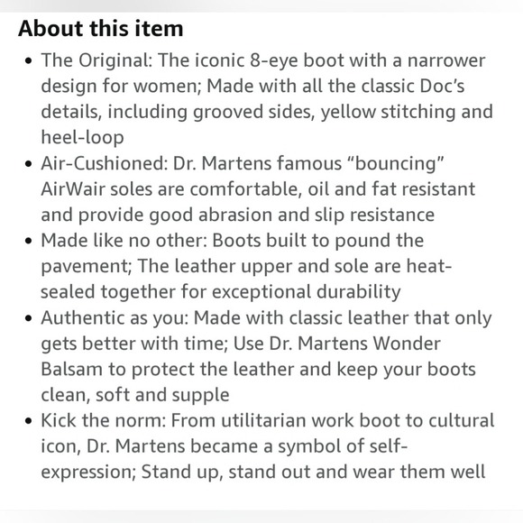 DR MARTENS 1460 Women's size 7 White smooth patent leather 8 eye lace-up boots - Picture 14 of 15